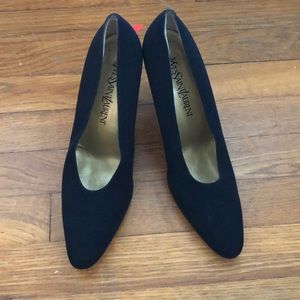 Vintage YSL black heels, size 9